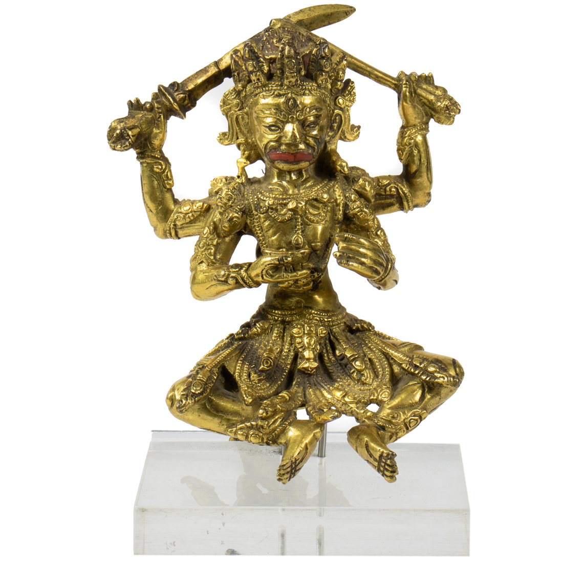 TIBETAN GILT BRONZE BUDDHIST FIGURE