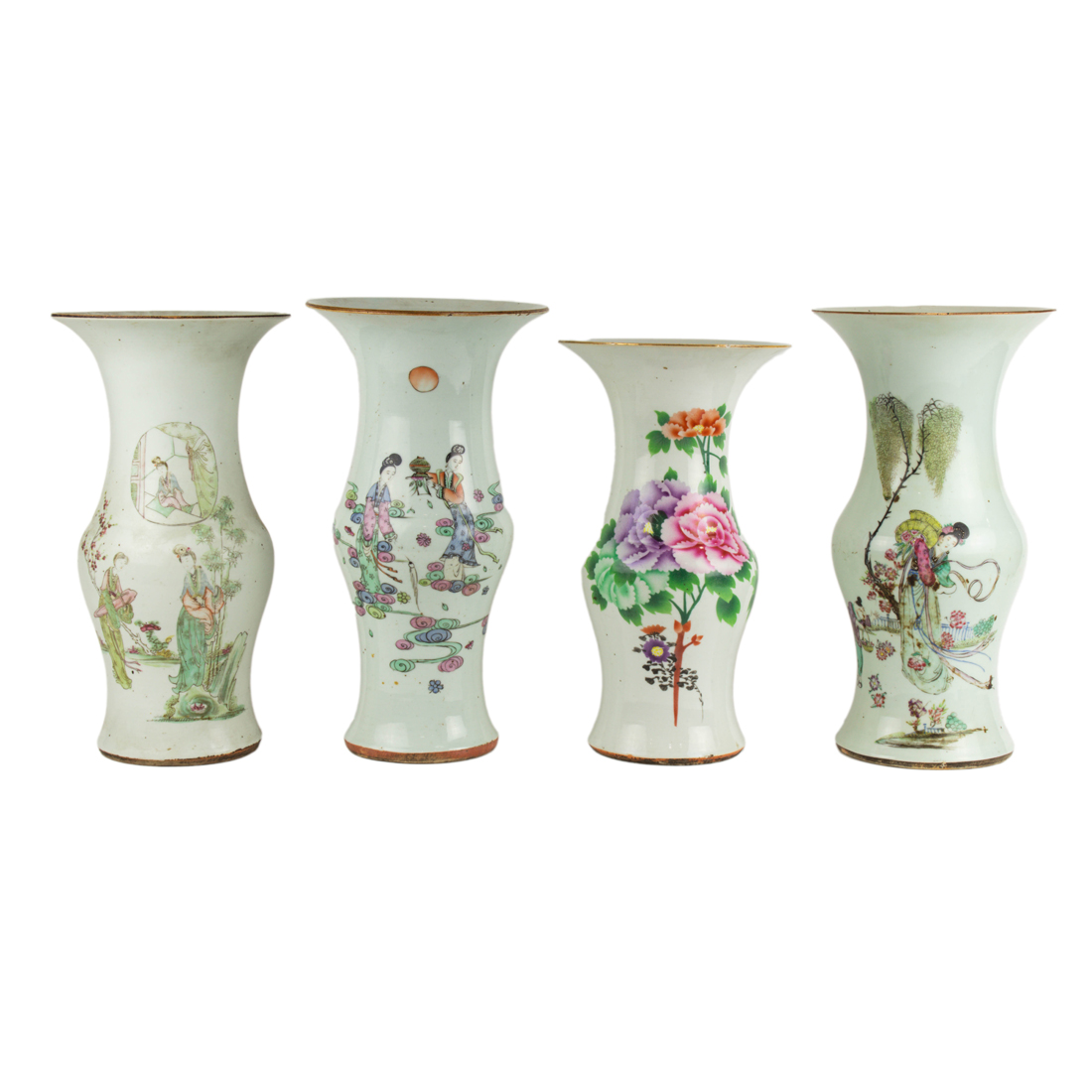 (LOT OF 4) CHINESE FAMILLE ROSE