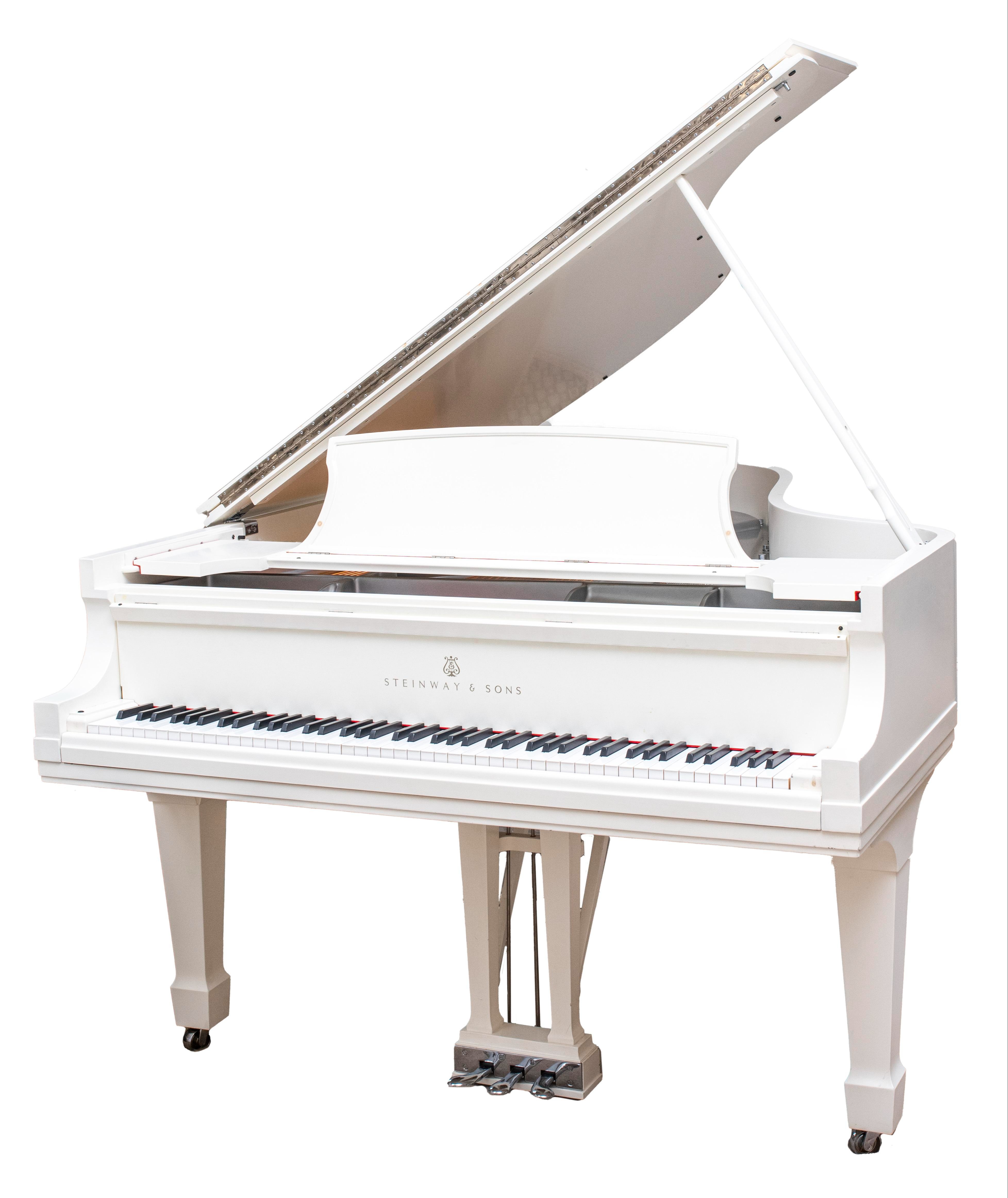 STEINWAY B GRAND PIANO IN WHITE 2d2438