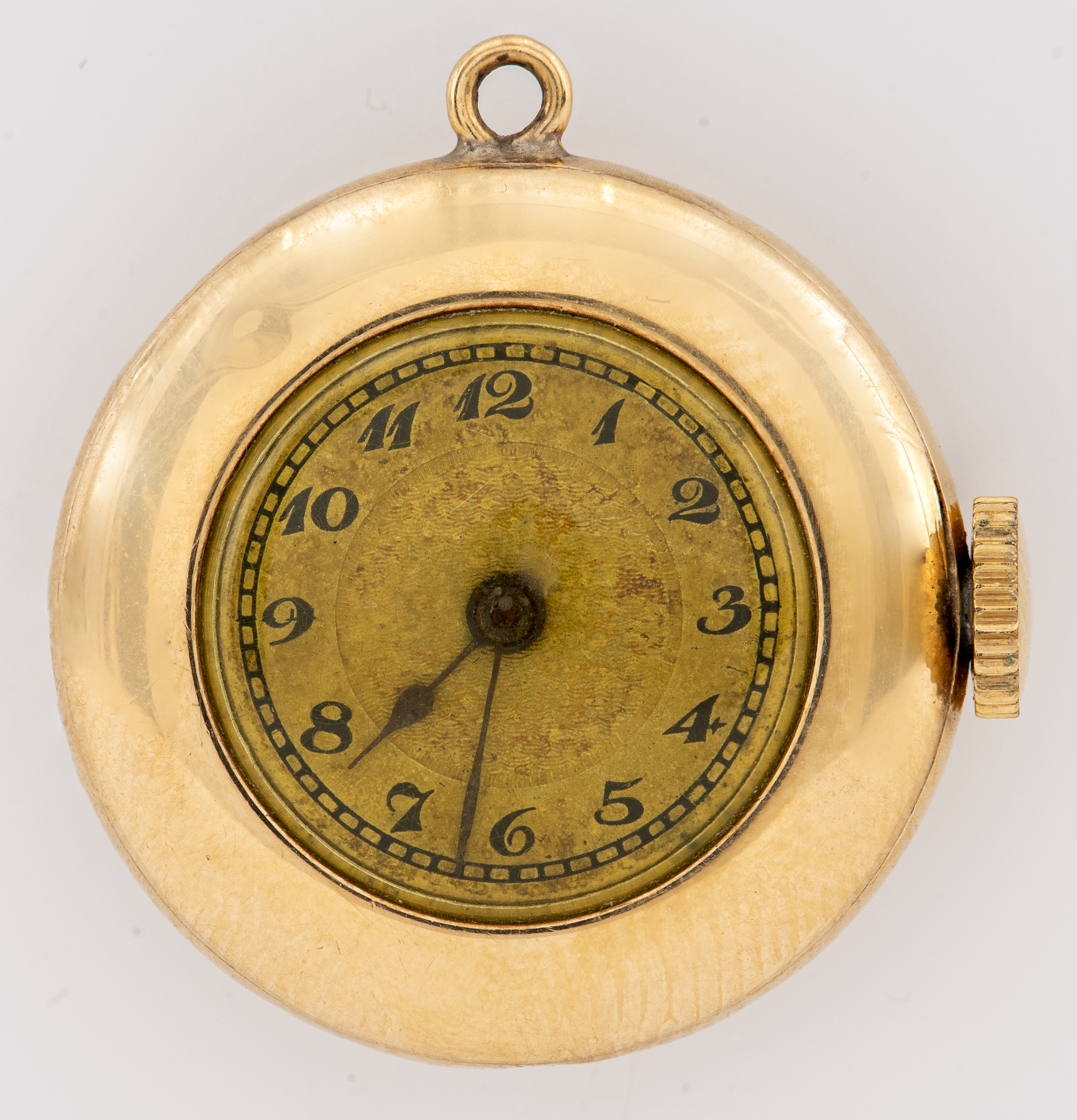 ANTIQUE 14K YELLOW GOLD ROUND WATCH