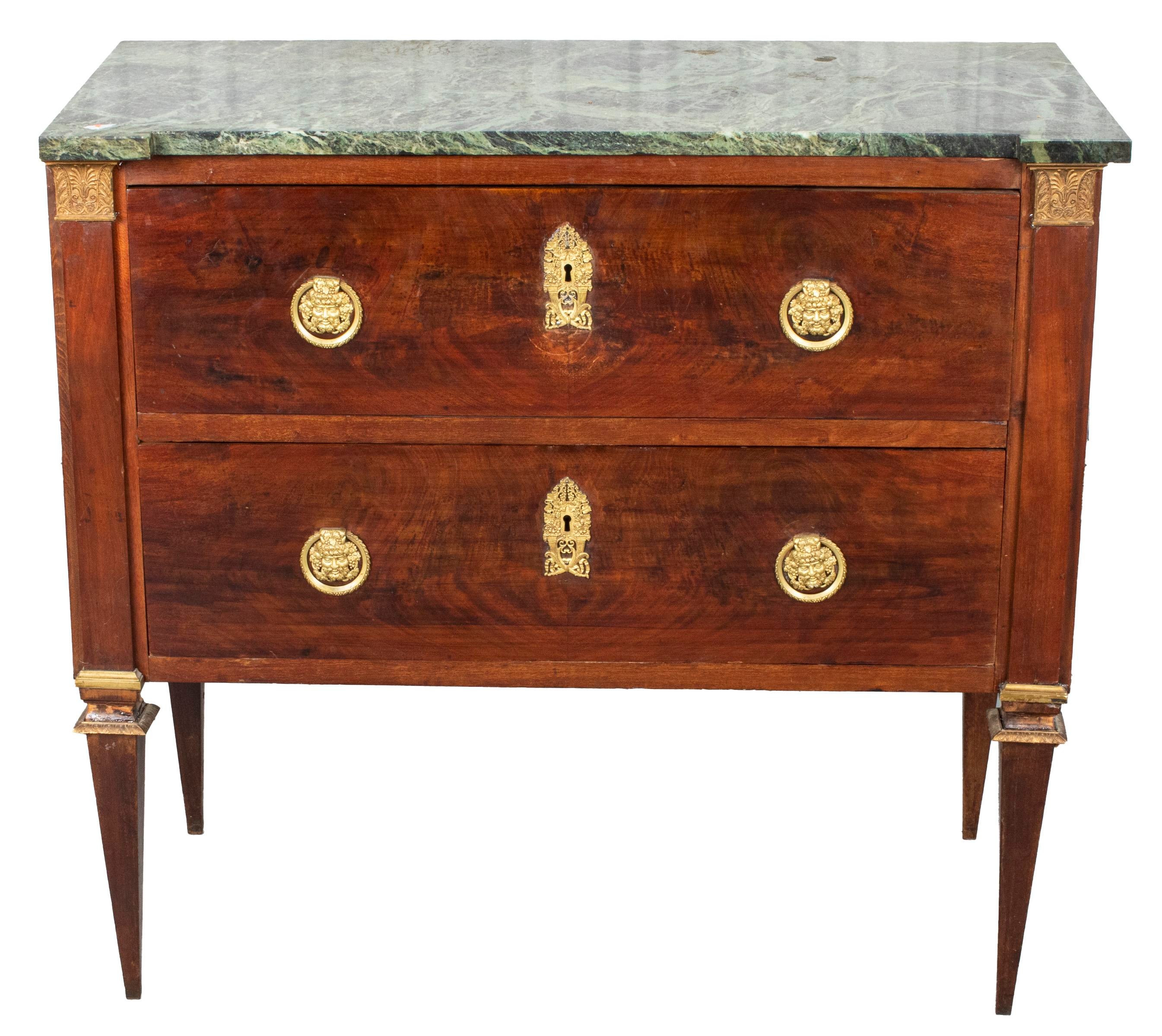 LOUIS XVI STYLE COMMODE WITH GREEN 2d25f2