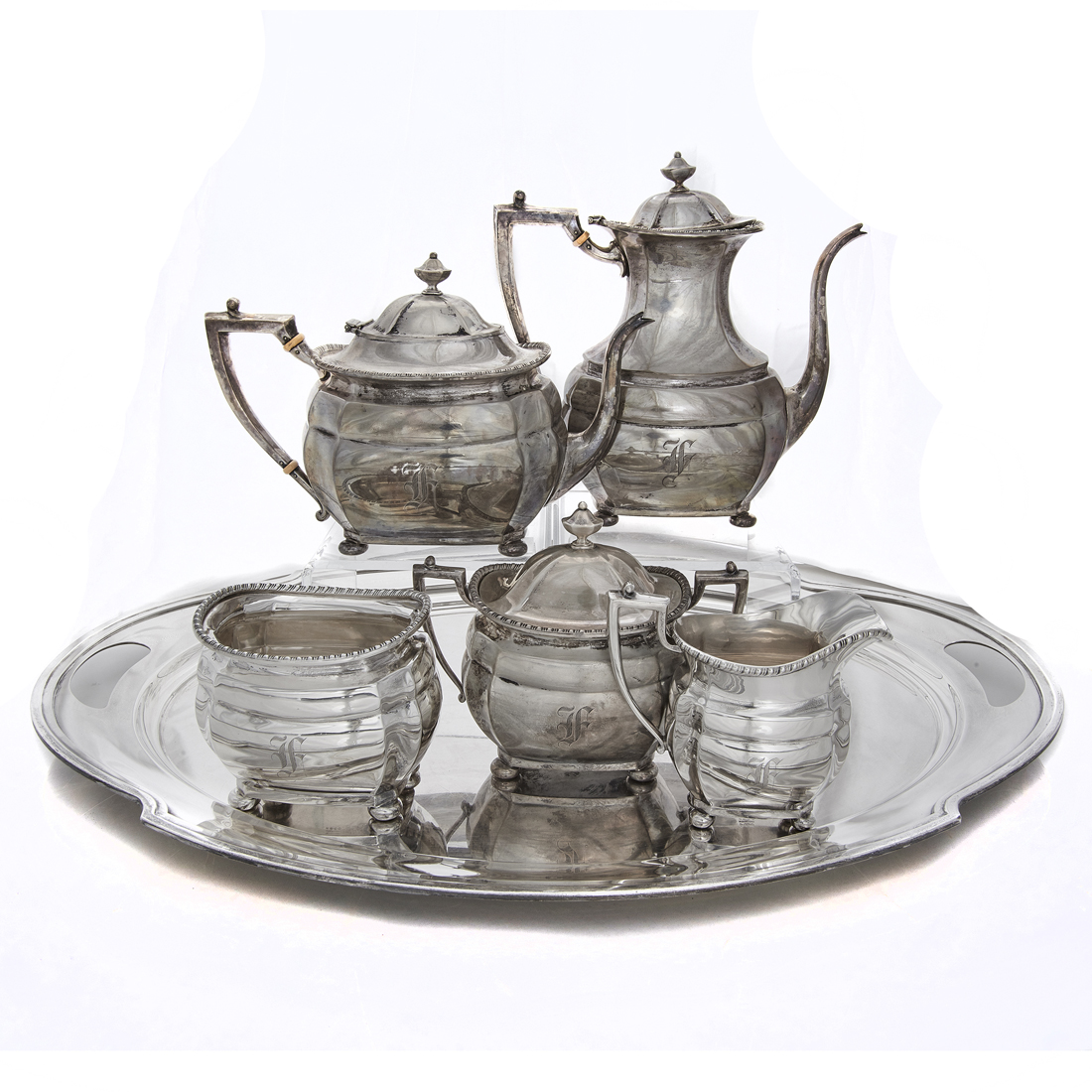 A WHITING STERLING HOT BEVERAGE SERVICE