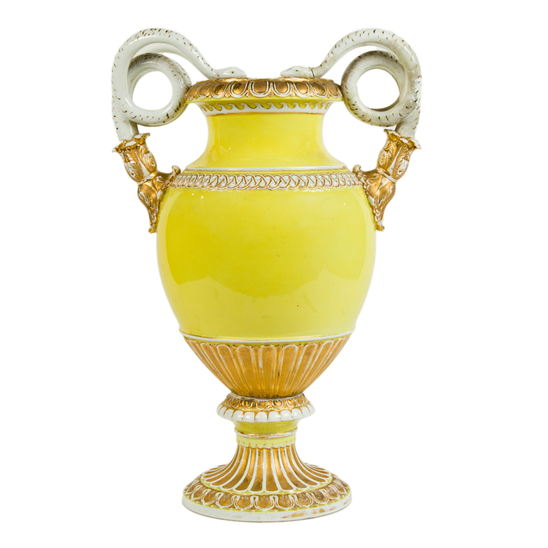 A MEISSEN PORCELAIN YELLOW GROUND