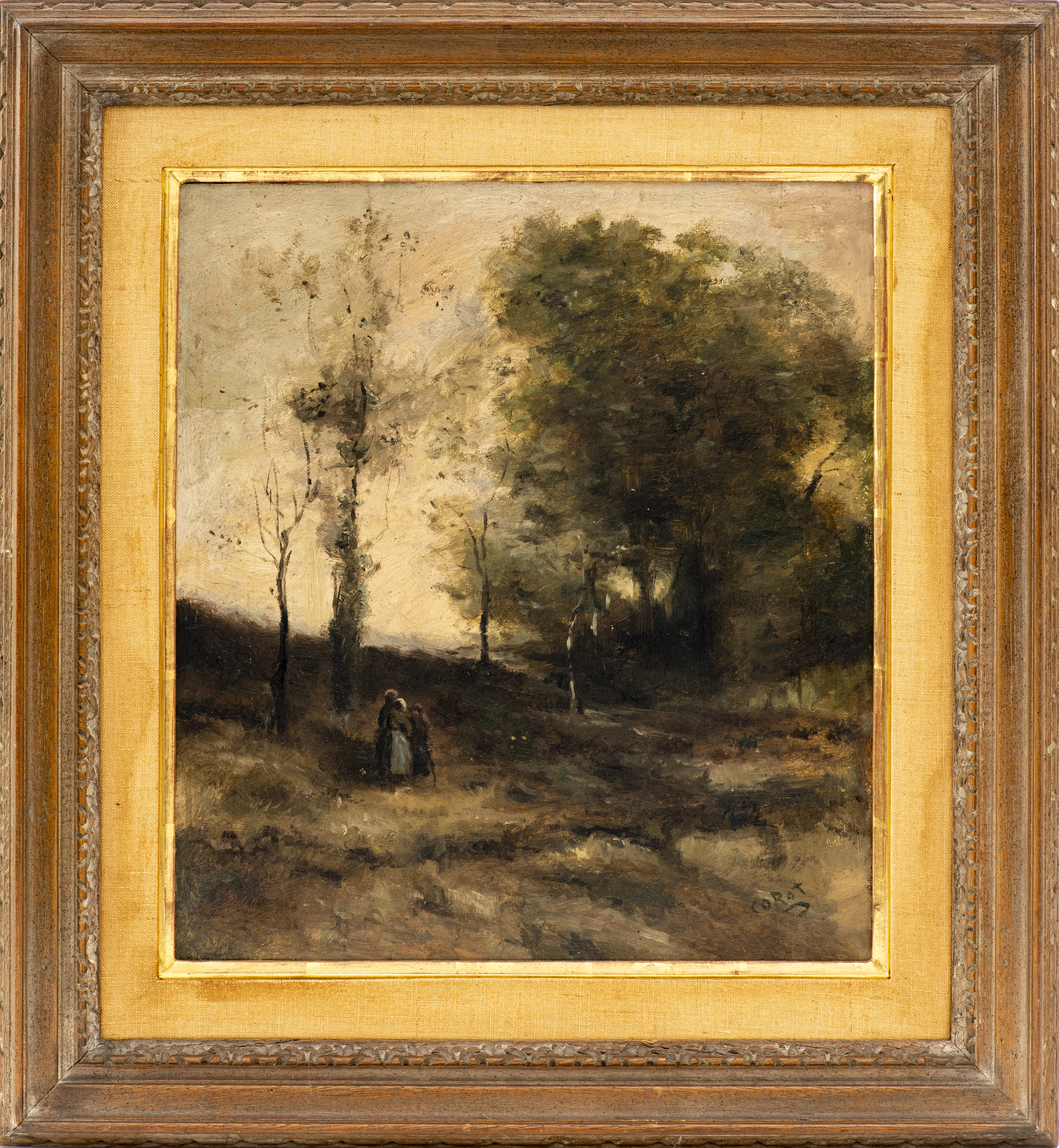 SIGNED COROT LANDSCAPE OIL ON BOARD 2d26f0