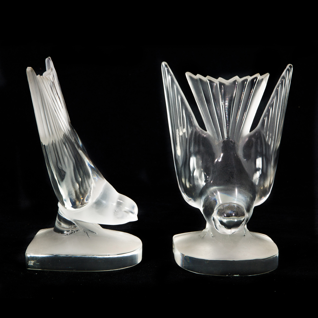 A PAIR OF LALIQUE CLEAR AND FROSTED 2d26fb