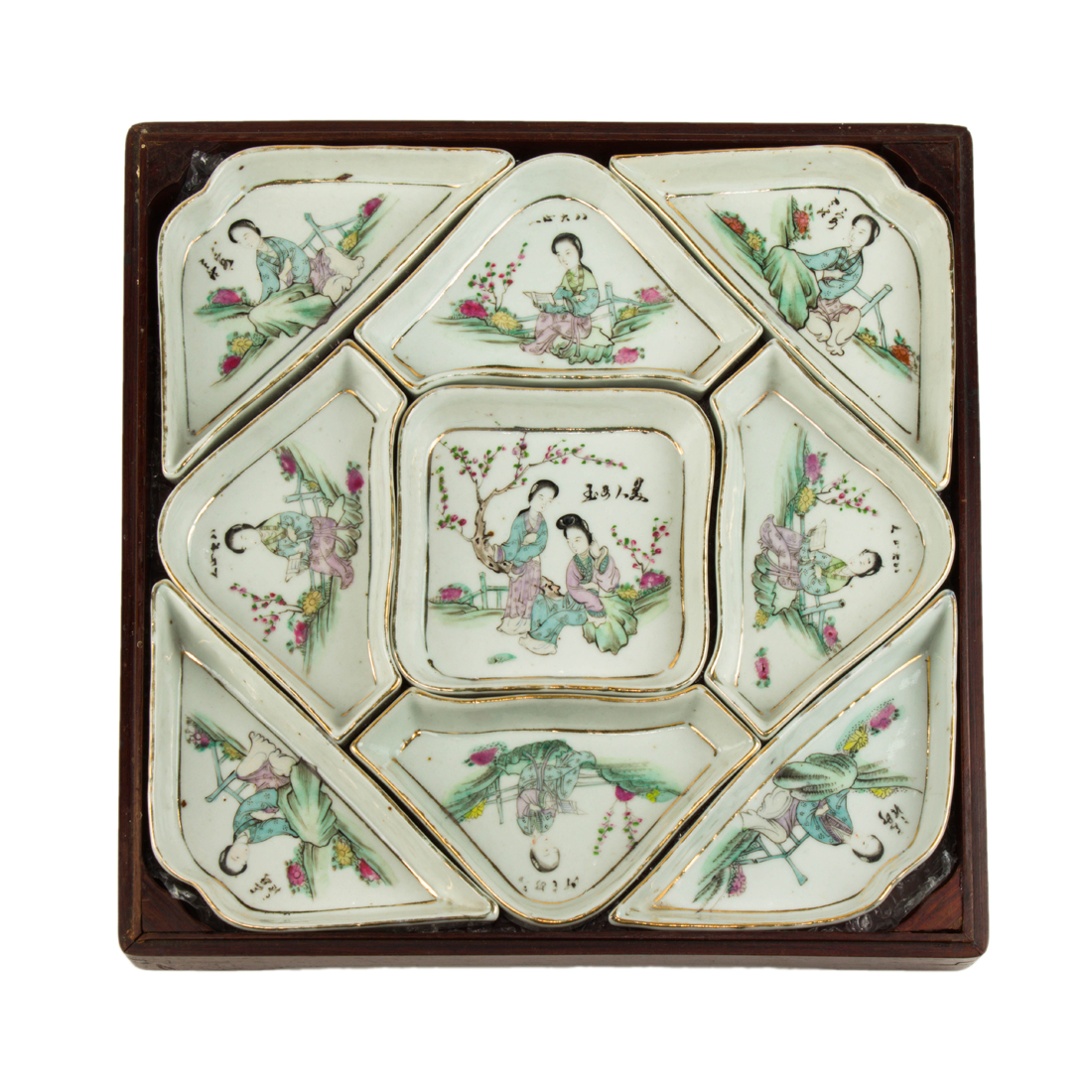  SET OF 9 CHINESE FAMILLE ROSE 2d2792