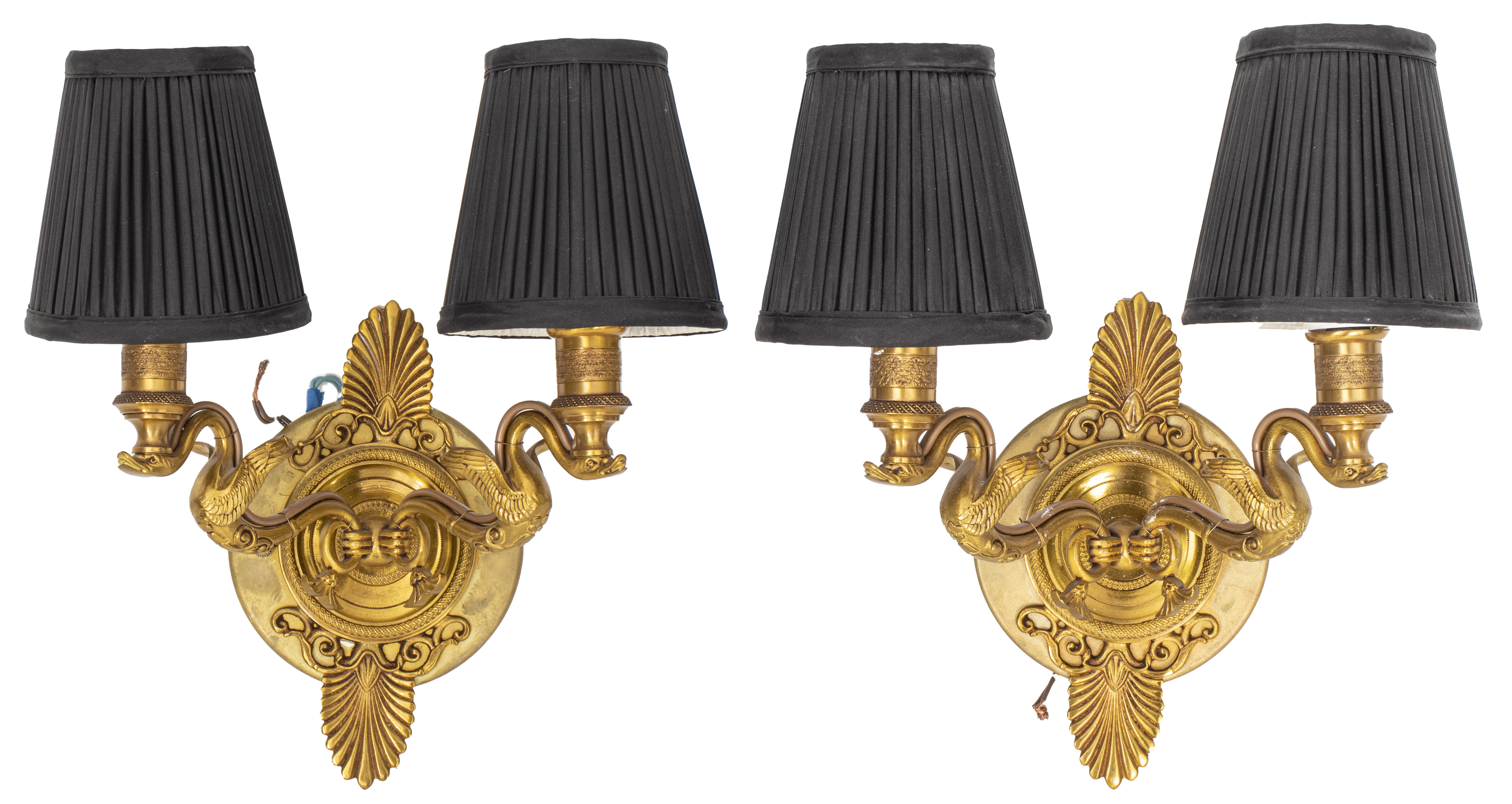 EMPIRE STYLE GILT METAL SWAN MOTIF