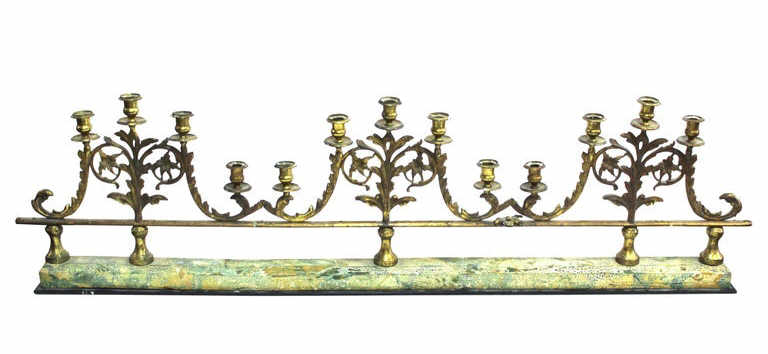 VICTORIAN GILT METAL CANDELABRA 2d27f7