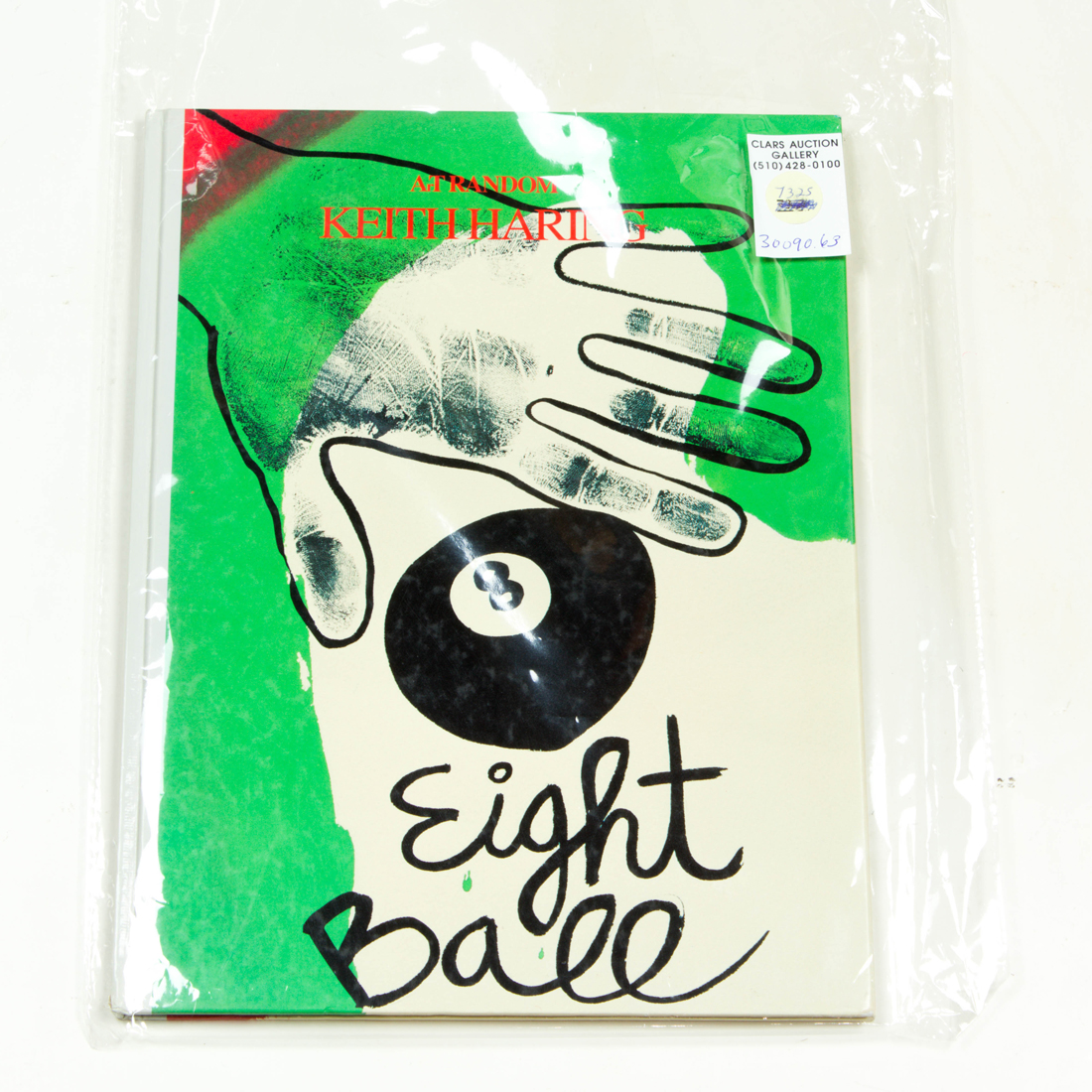 KEITH HARING AUTOGRAPHED EIGHT BALL