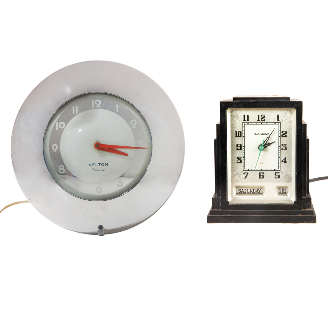  LOT OF 2 AMERICAN ELECTRIC CLOCKS 2d28ad