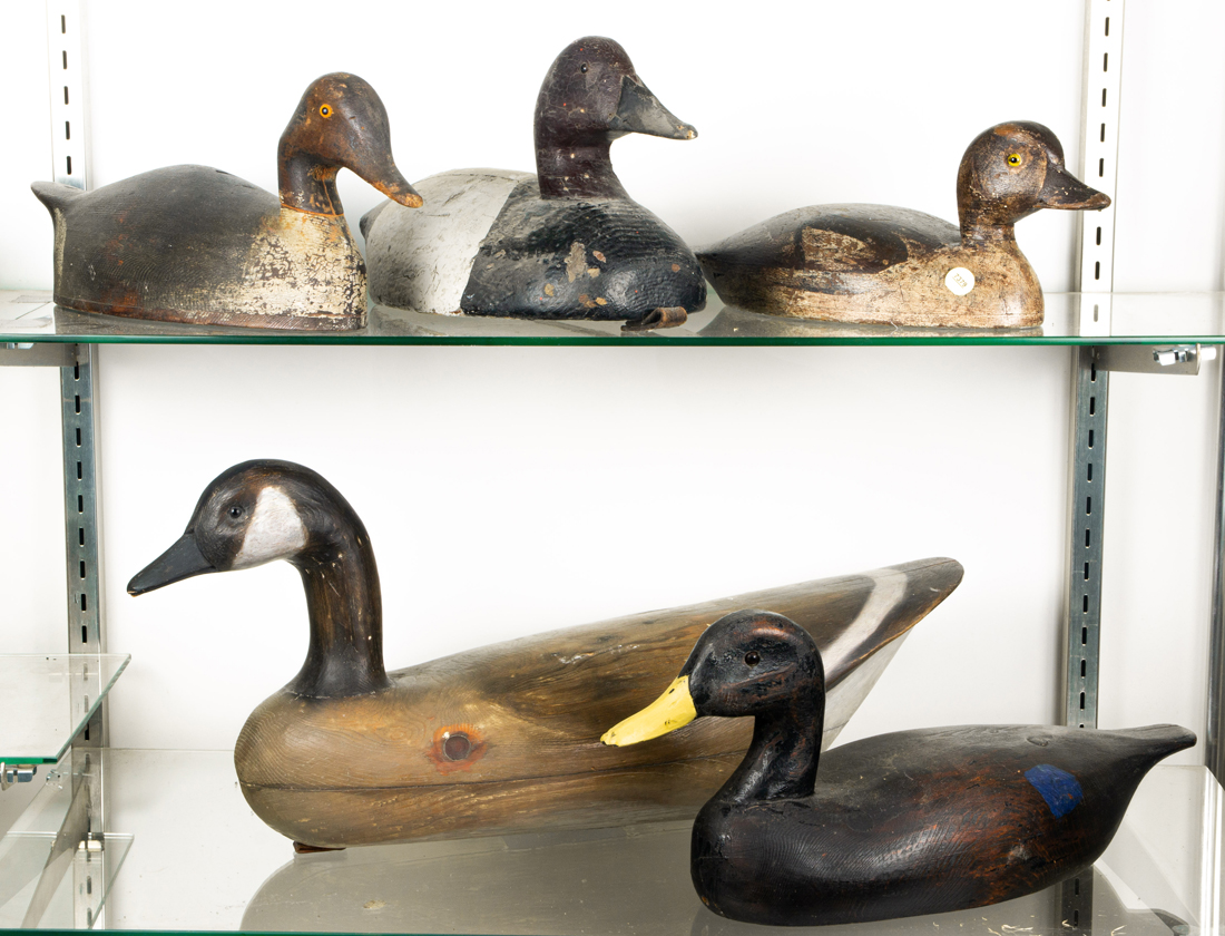  LOT OF 5 DUCK DECOYS INCLUDING 2d28da