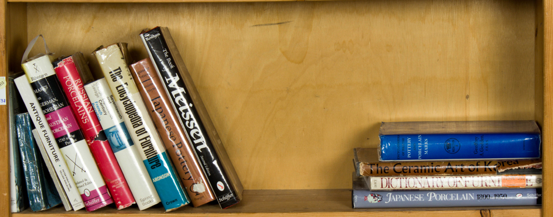 ONE SHELF OF REFERENCE BOOKS One 2d28f0