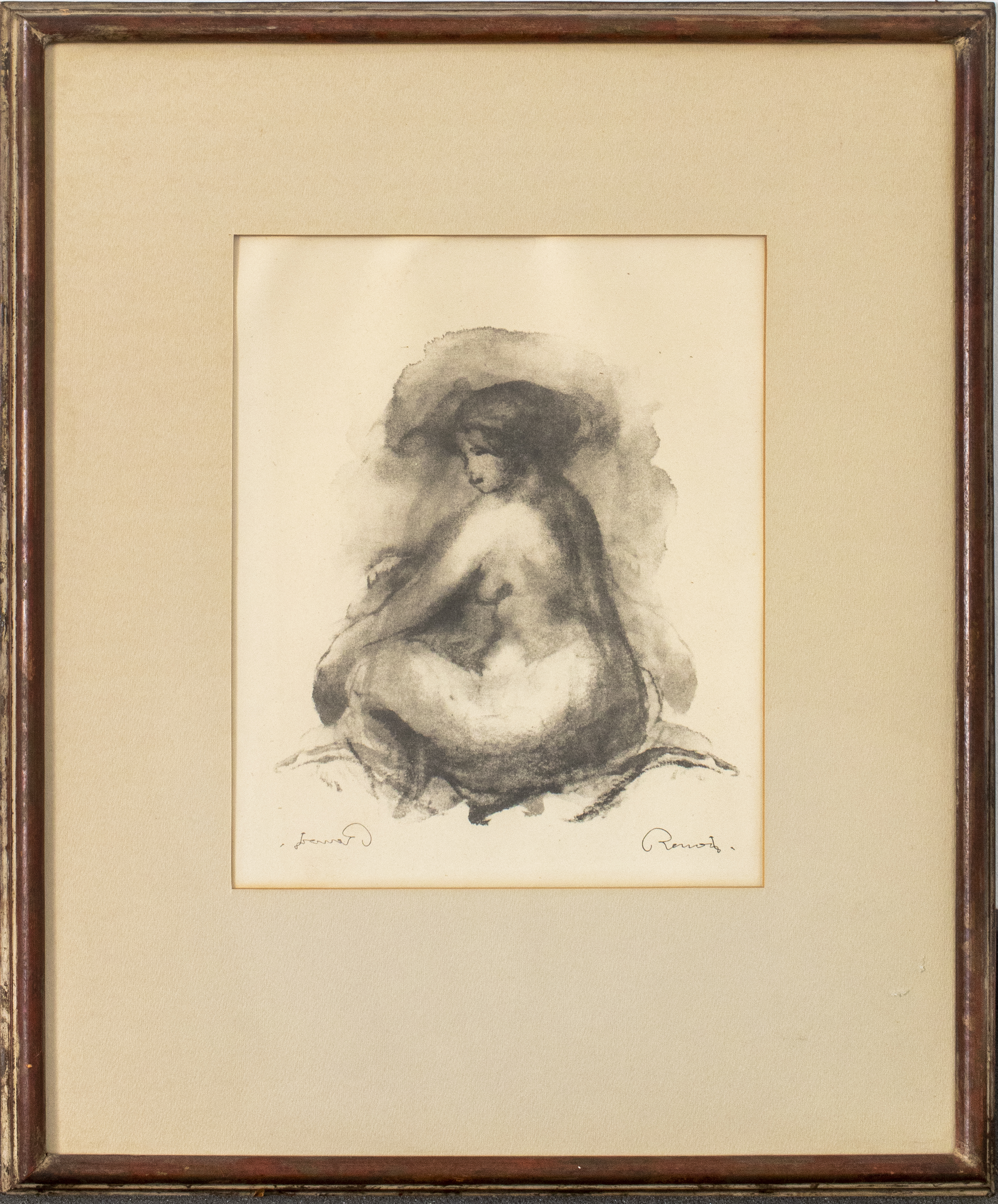 RENOIR 'SEATED NUDE WOMAN' LITHOGRAPH