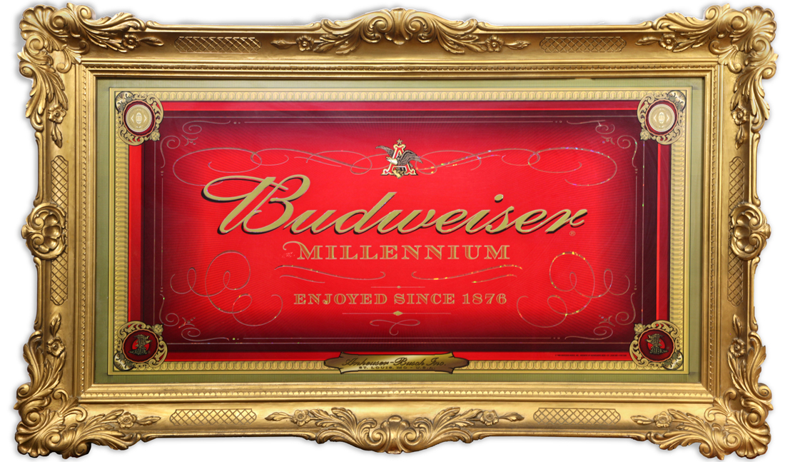 BUDWEISER MILLENIUM ILLUMINATED SIGN