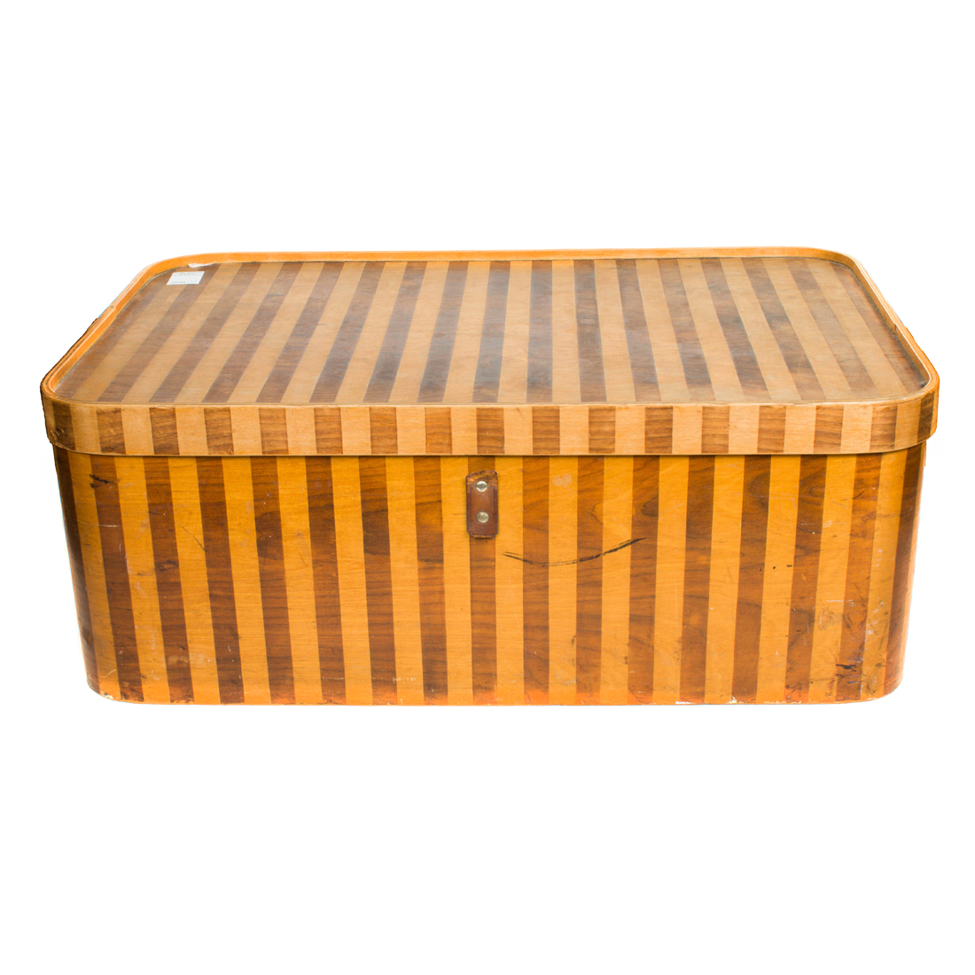 A MODERNIST STRIPED WOOD BOX A 2d290f