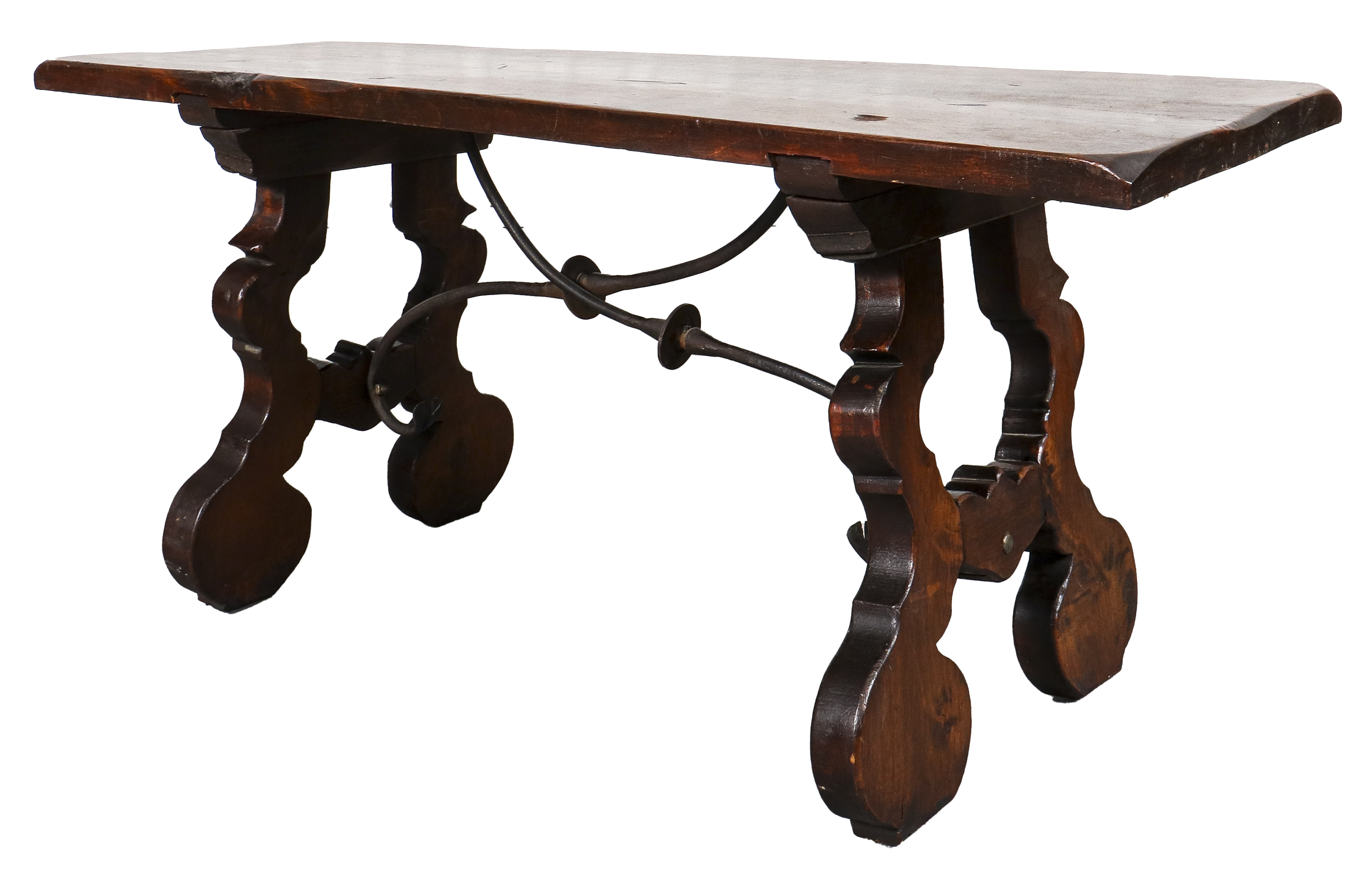 SPANISH MEDIEVAL REVIVAL BENCH 2d2955