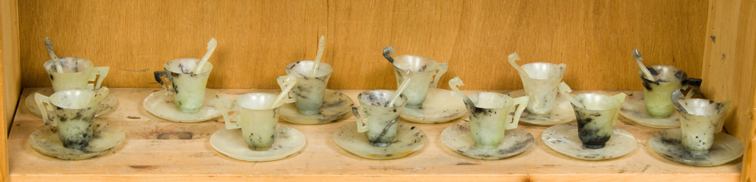 (SET OF 12) CHINESE HARDSTONE CUPS