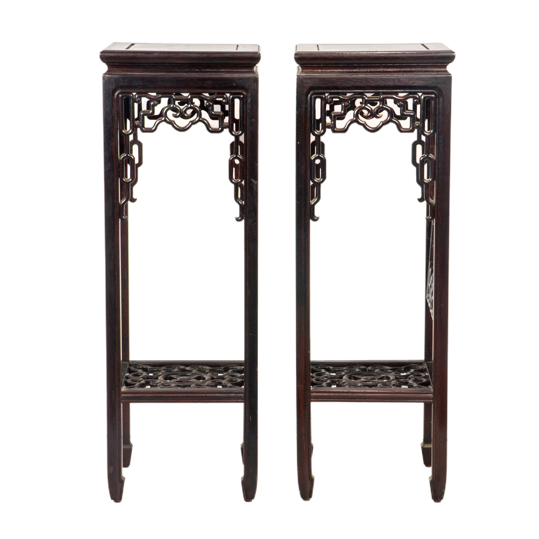 PAIR OF CHINESE HARDWOOD PEDESTAL 2d29c8