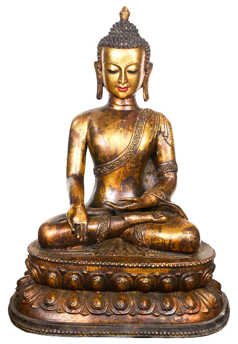 CHINESE BRONZE SEATED BUDDHA Chinese