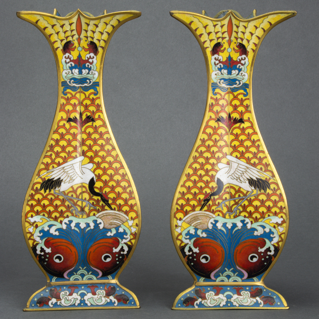 PAIR OF CHINESE CLOISONNE ENAMEL 2d29f3