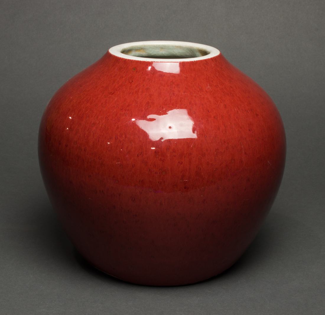 CHINESE OXBLOOD GLAZED VASE Chinese