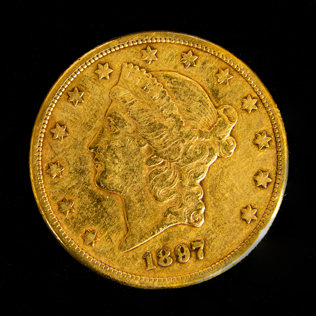 1897 S $20 DOLLAR GOLD COIN 1897