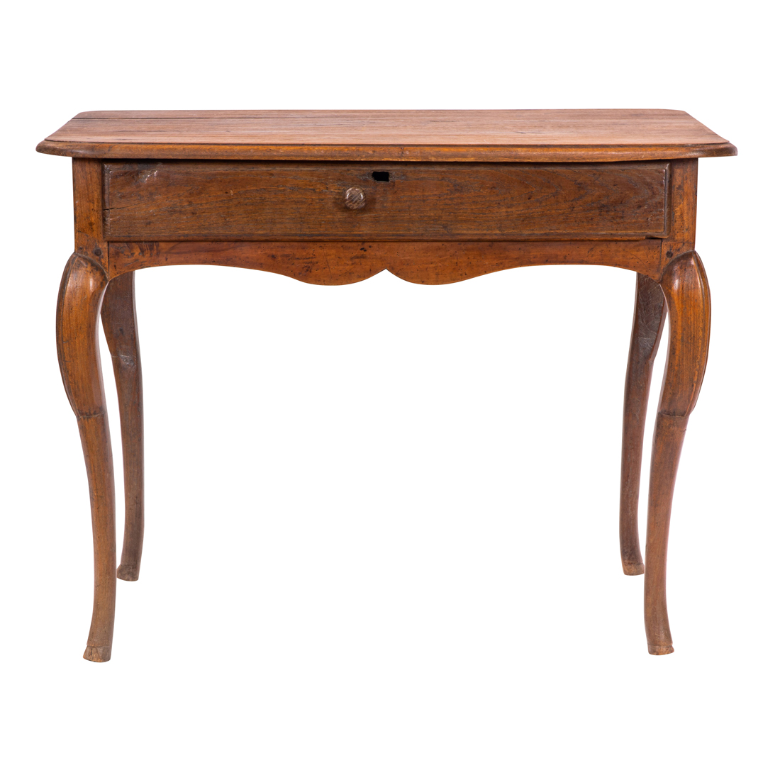 A FRENCH SINGLE DRAWER WRITING TABLE