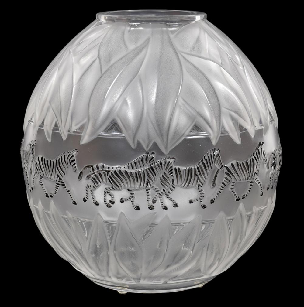 LALIQUE CRYSTAL TANZANIA ZEBRA