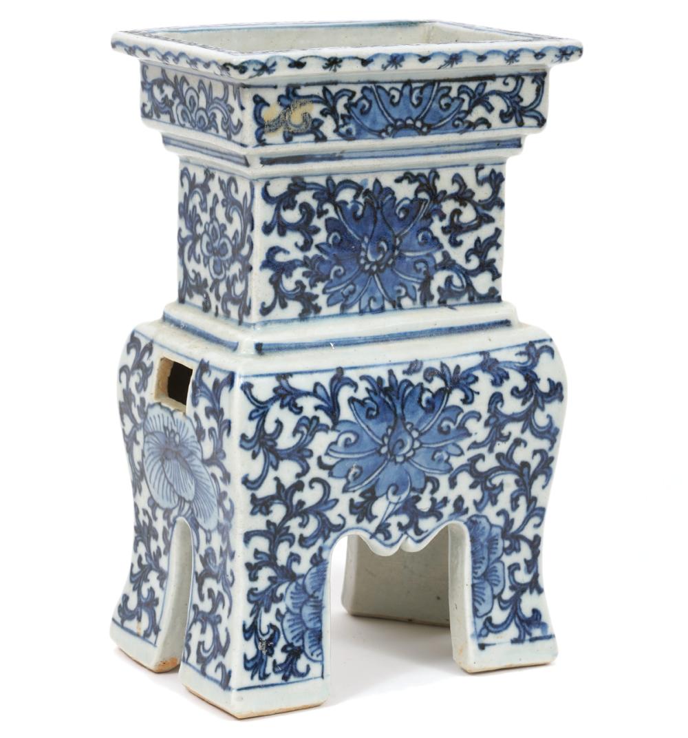 ANTIQUE CHINESE BLUE & WHITE VESSELChinese