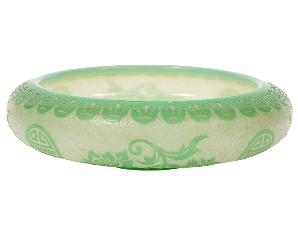 STEUBEN ACID ETCHED GREEN JADE 2d06dc