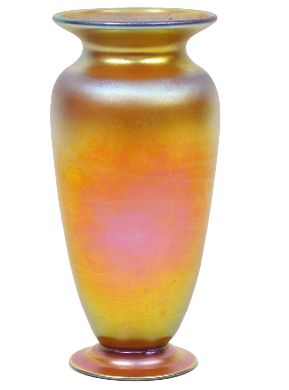 STEUBEN AURENE GOLD GLASS VASE