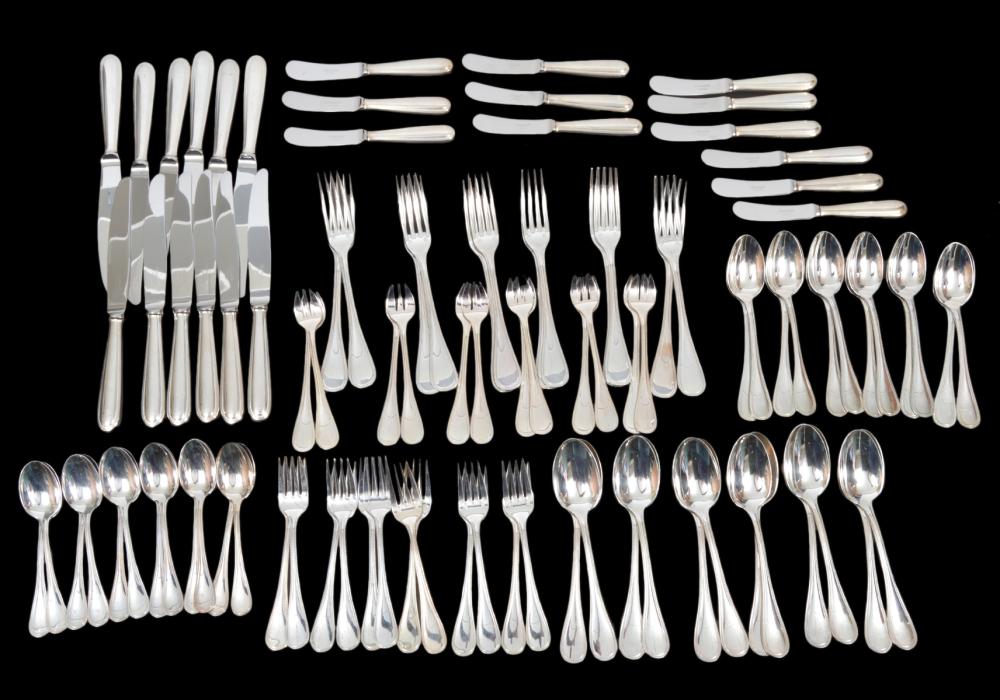 96 PC. CHRISTOFLE 'PERLES' FLATWARE