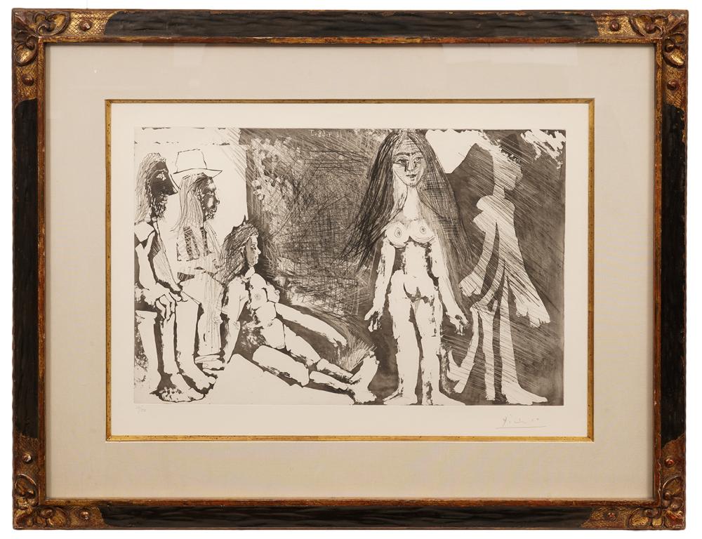 PABLO PICASSO ETCHING PENCIL SIGNEDPablo