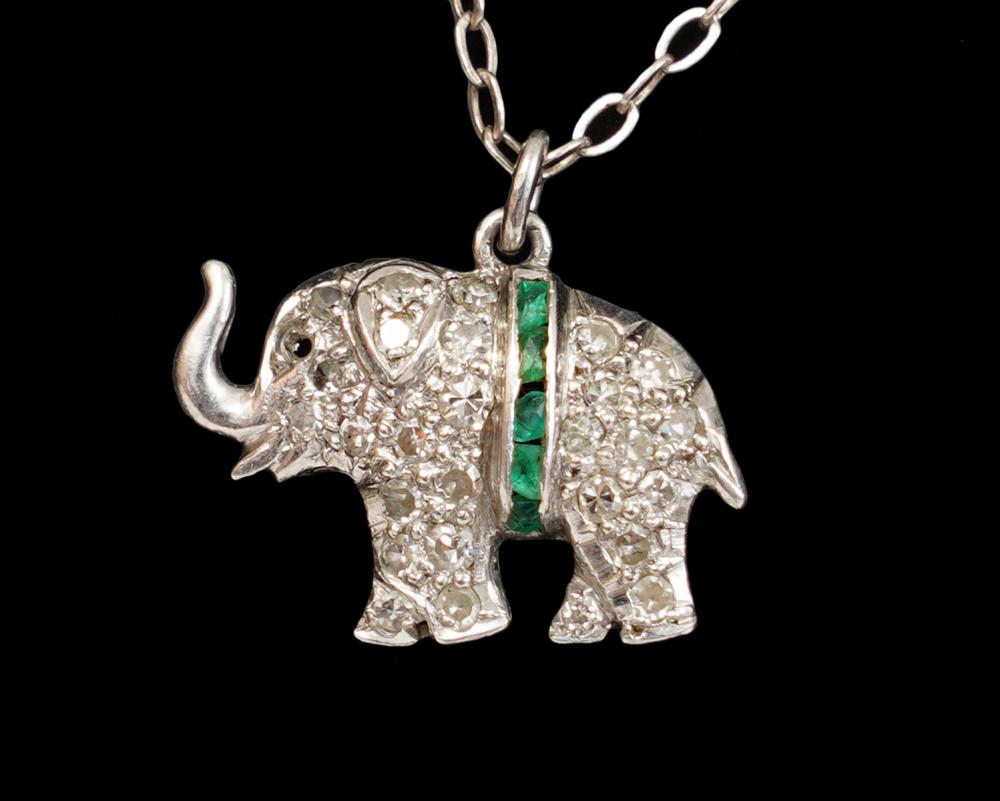 PLATINUM, DIAMOND & EMERALD ELEPHANT