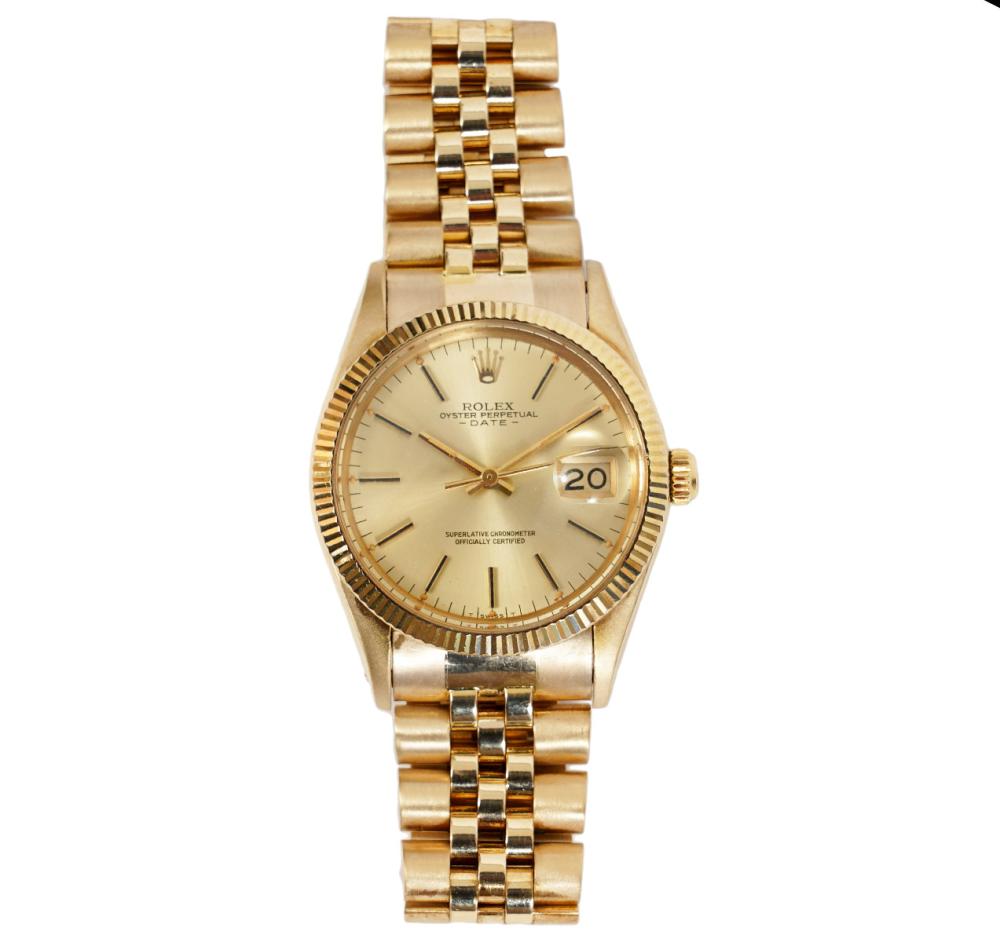 ROLEX GOLD VINTAGE PERPETUAL DATE 2d0879