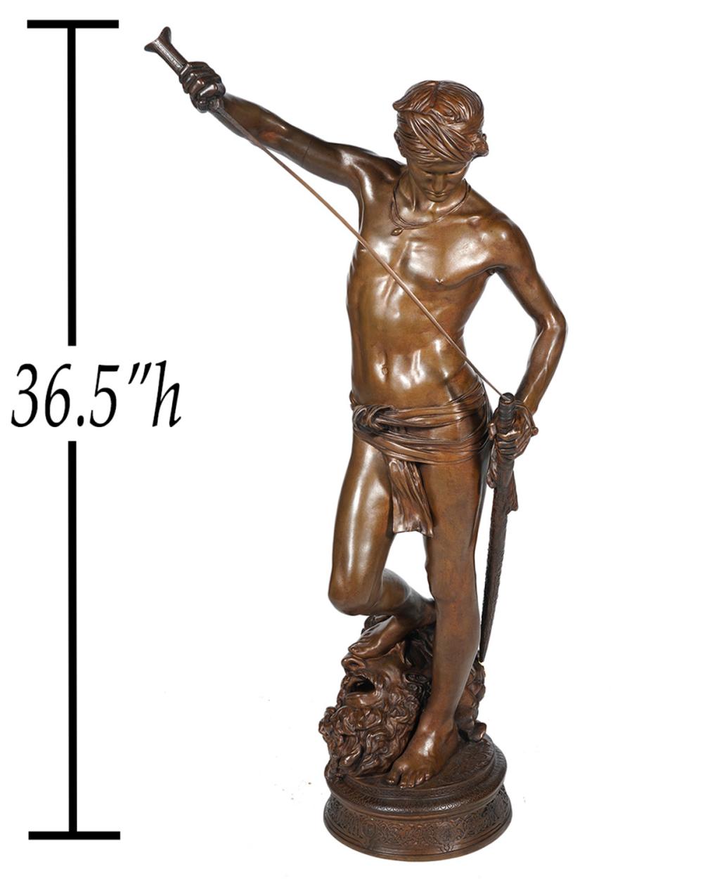 A MERCIE LARGE BRONZE DAVID AFTER 2d088d