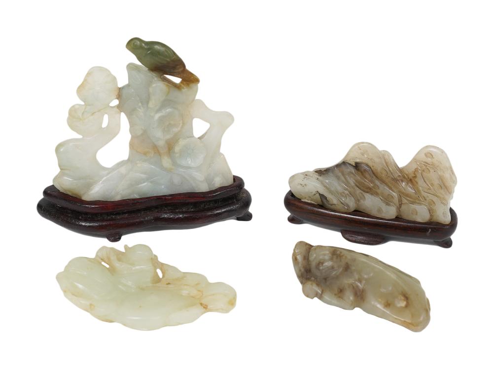 4 PC CARVED CHINESE JADE GROUPING4 2d08b4