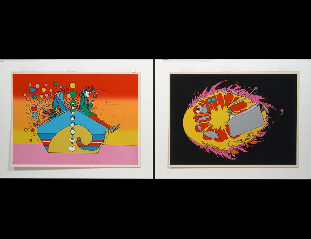 2 PETER MAX SERIGRAPHS ON PAPERPeter 2d090f