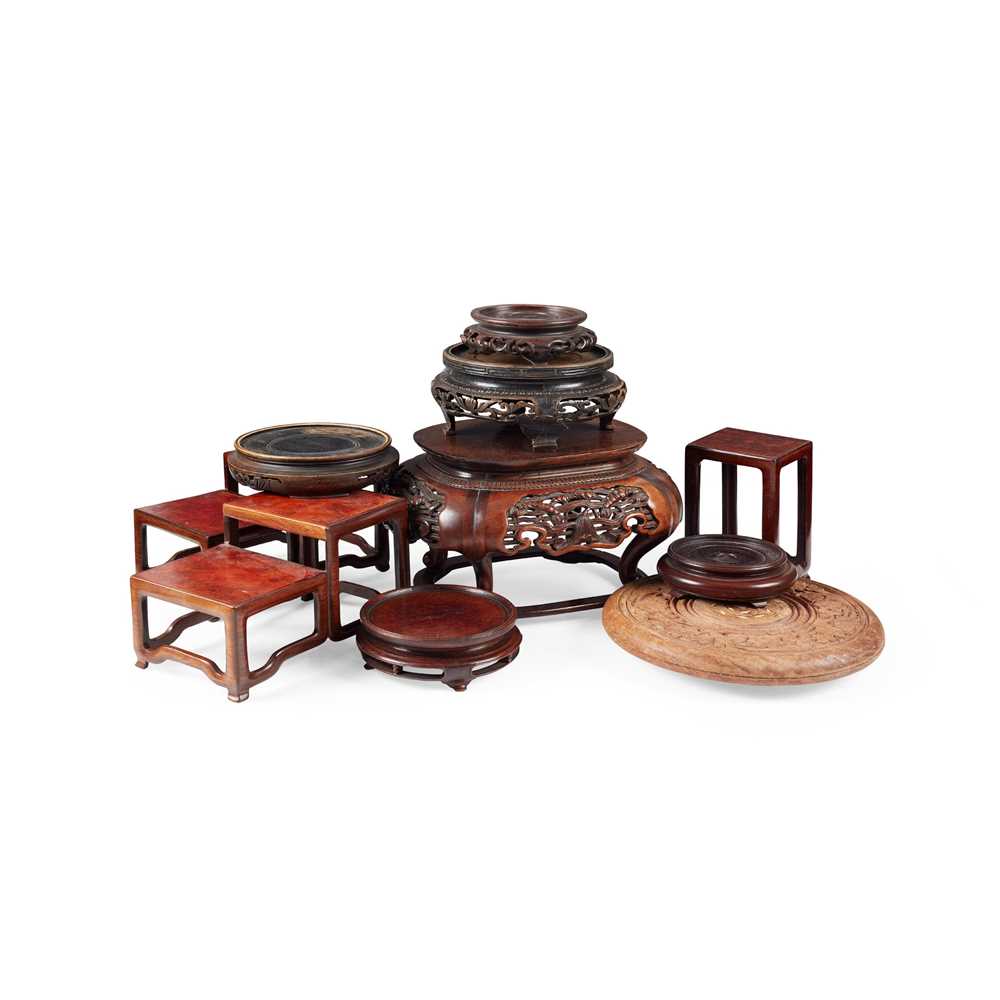 COLLECTION OF WOODEN STANDS in 2d0a82