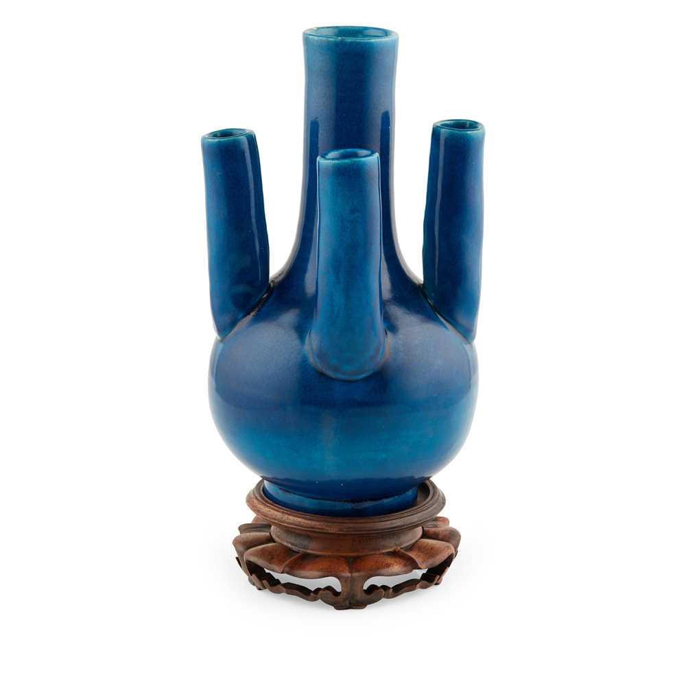 TURQUOISE GLAZED FIVE SPOUTED BOTTLE 2d0ab1