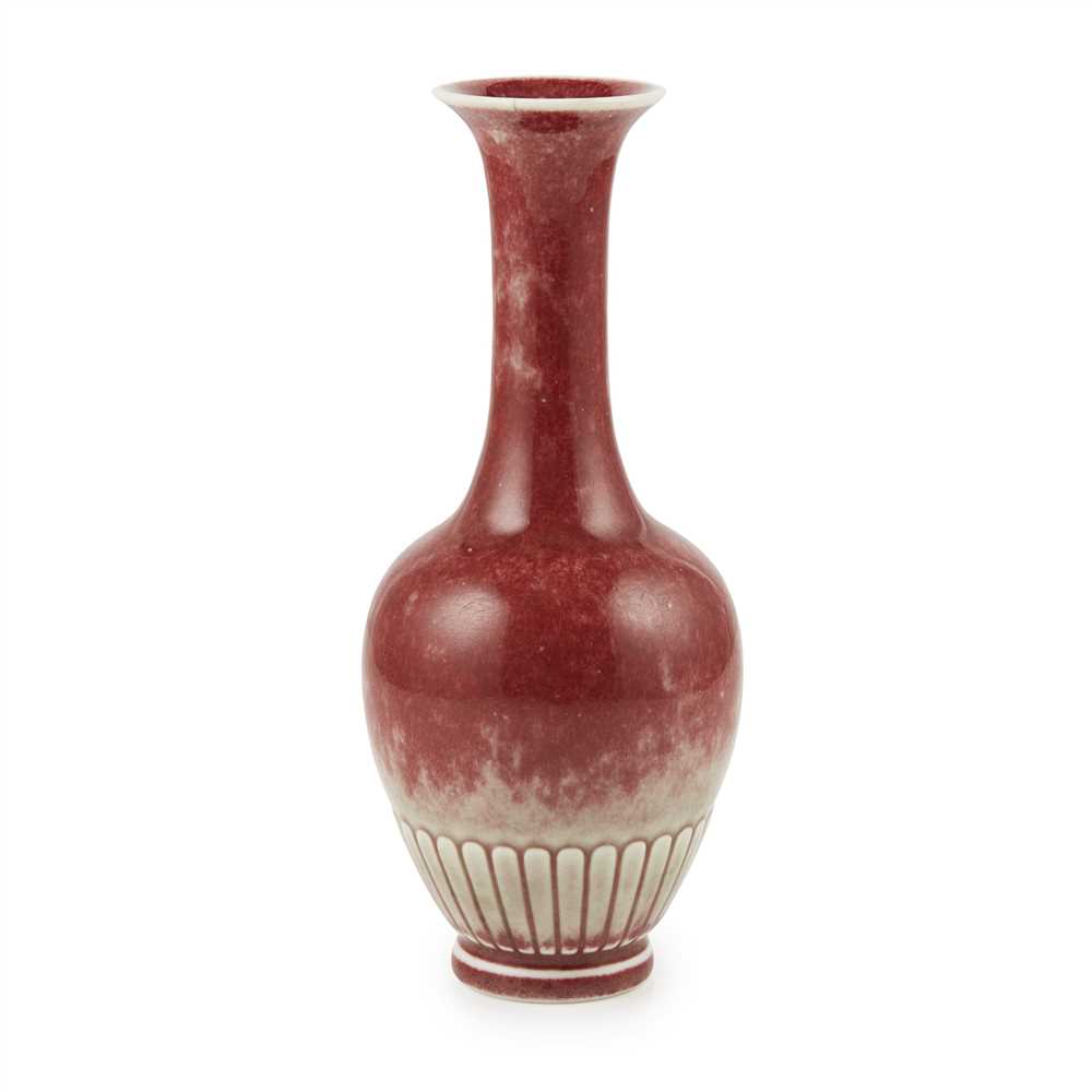 RED-GLAZED BOTTLE VASE
KANGXI MARK