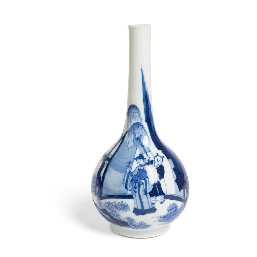 BLUE AND WHITE BOTTLE VASE
KANGXI