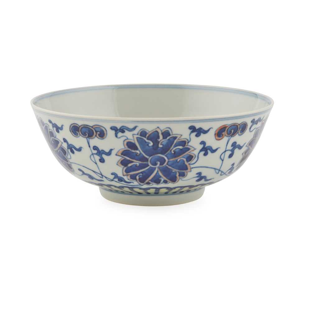 BLUE AND WHITE FLORAL BOWL GUANXU 2d0ad2