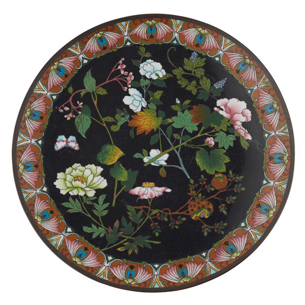 JAPANESE CLOISONN ENAMEL PLATE MEIJI 2d0b27