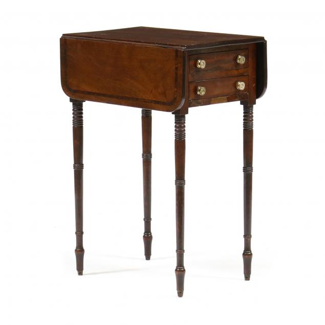 GEORGE III INLAID MAHOGANY DIMINUTIVE