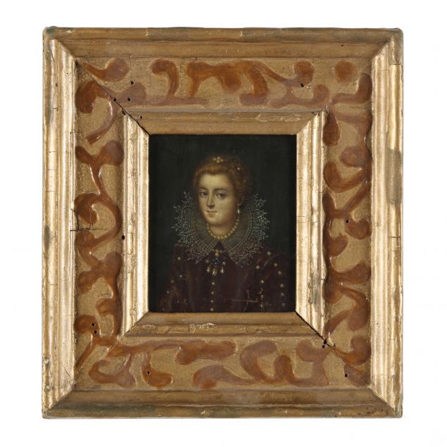 PORTRAIT MINIATURE OF A LADY IN 17TH