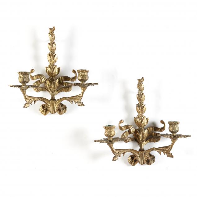 PAIR OF NEOCLASSICAL STYLE BRASS 2d0ba7