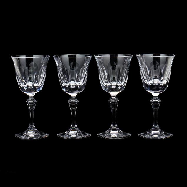 FOUR BACCARAT WINE STEMS France,