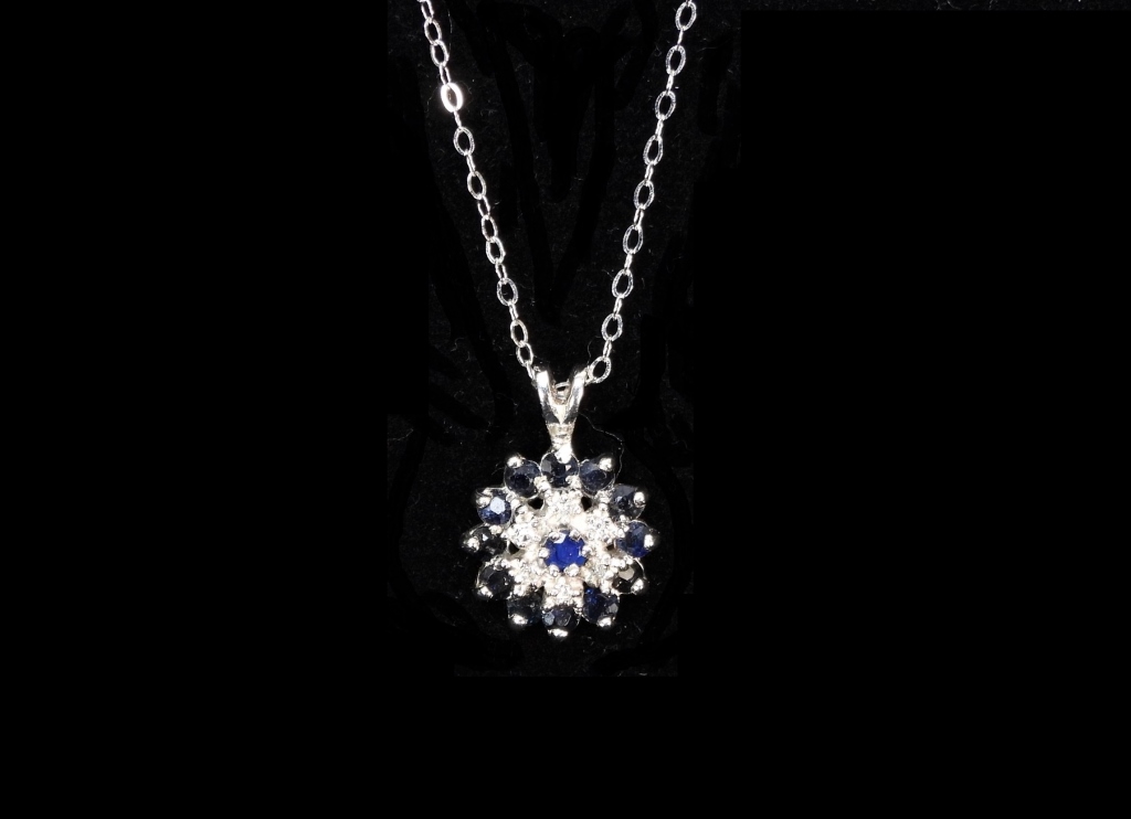 LADY S 10K GOLD DIAMOND SAPPHIRE 2d0dcc