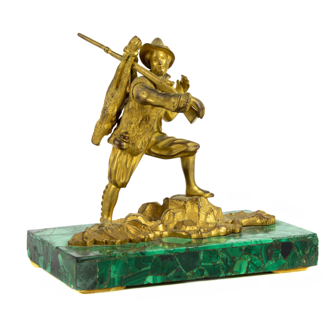 A CONTINENTAL GILT BRONZE FIGURE